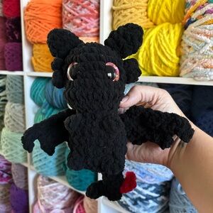 Handmade Crochet Fury Plushie (black or White)